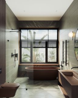 Душевая перегородка MaybahGlass MGD-259-6 79см чёрный